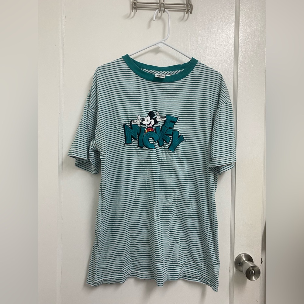 Thrifted Vintage Disney Mickey Striped T-shirt
